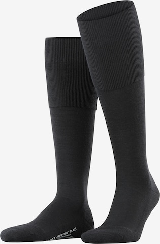 FALKE Knee High Socks 'Airport Plus' in Black: front