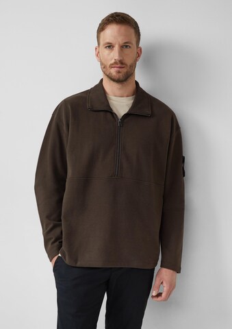 Sweat-shirt s.Oliver en marron : devant