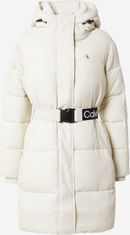 Manteau d’hiver Calvin Klein Jeans en beige : devant