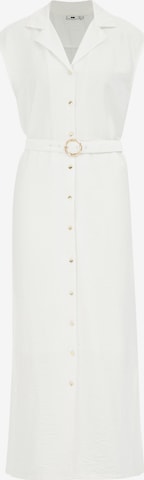 WE FashionKošulja haljina - bijela boja: prednji dio