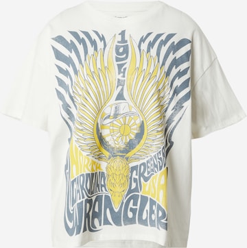WRANGLER T-Shirt 'GIRLFRIEND' in Weiß: predná strana