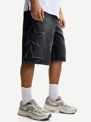 Baggy Jean Bershka en noir : devant
