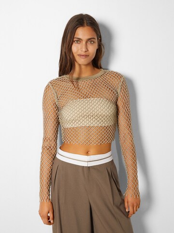 Bershka Shirt in Gold: predná strana