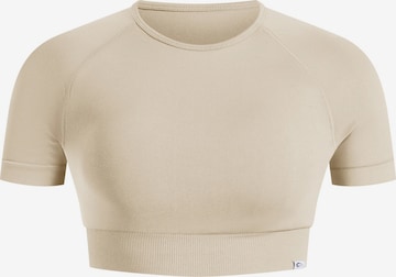 Smilodox Crop Shirt ' Elna ' in Grau: Vorderseite