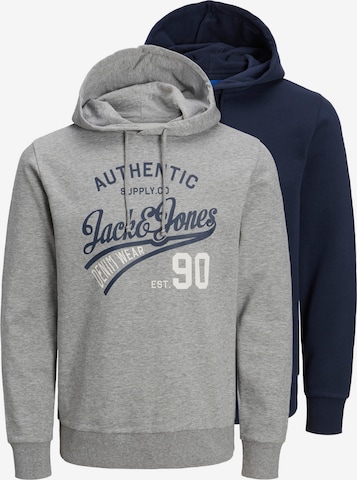 Jack & Jones Plus كنزة رياضية 'ETHAN' بلون أزرق: الأمام