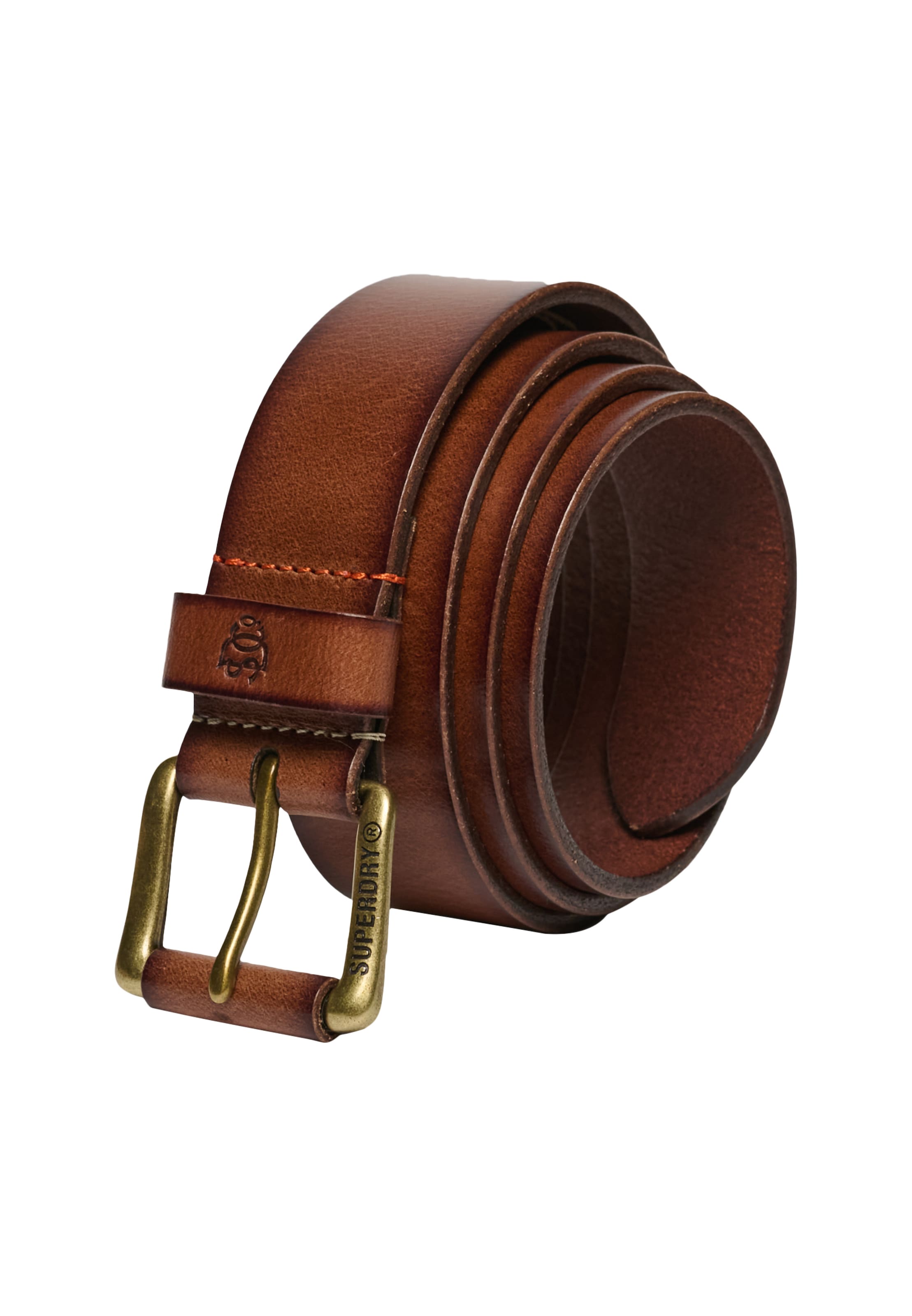 Ceinture Superdry & Co en marron : devant