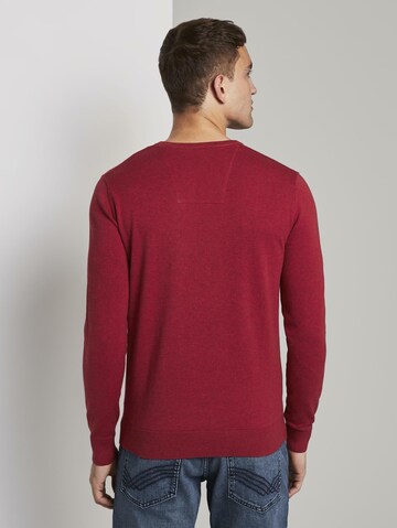 TOM TAILOR Regular Fit Pullover in Rot