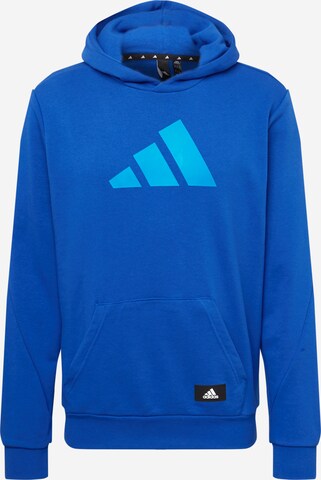 ADIDAS PERFORMANCE Athletic Sweatshirt in Blue: front