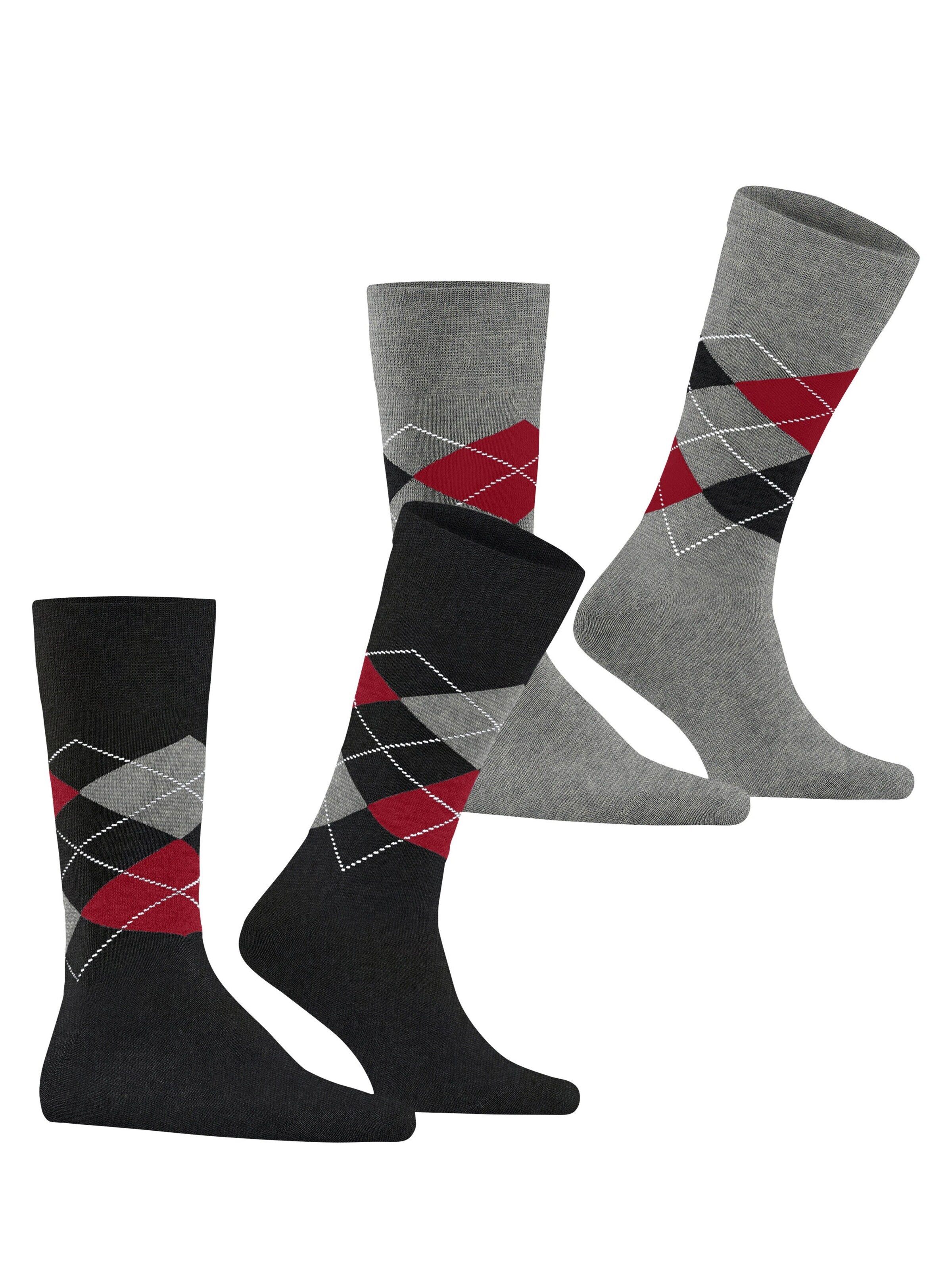 BURLINGTON Socks 'Everyday Argyle' in Black