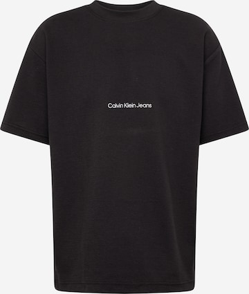Calvin Klein Jeans قميص بلون أسود: الأمام