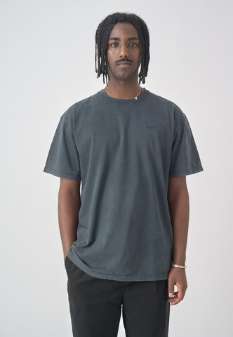 Cleptomanicx T-Shirt 'Boxy Tee Ligull Washed' in Grau: Vorderseite
