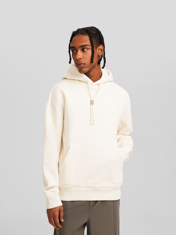 Bershka Sweatshirt in Beige: front