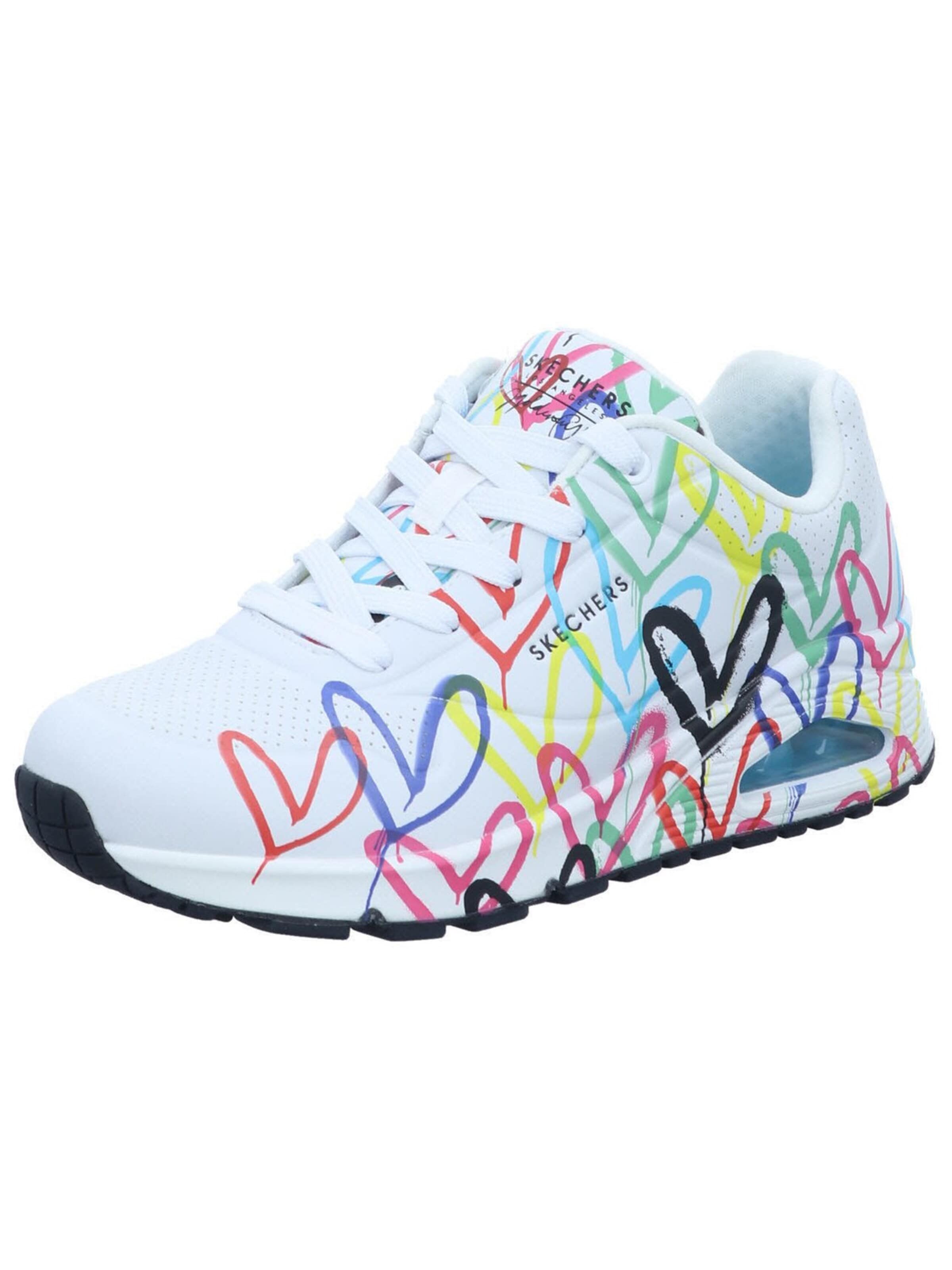 SKECHERS Schnürschuh 'Sneaker Damen 155507 WMLT Kunststoff (Synthetik) in weiß'‌‌‌‌‌‌‌‌ in Weiß: Vorderseite