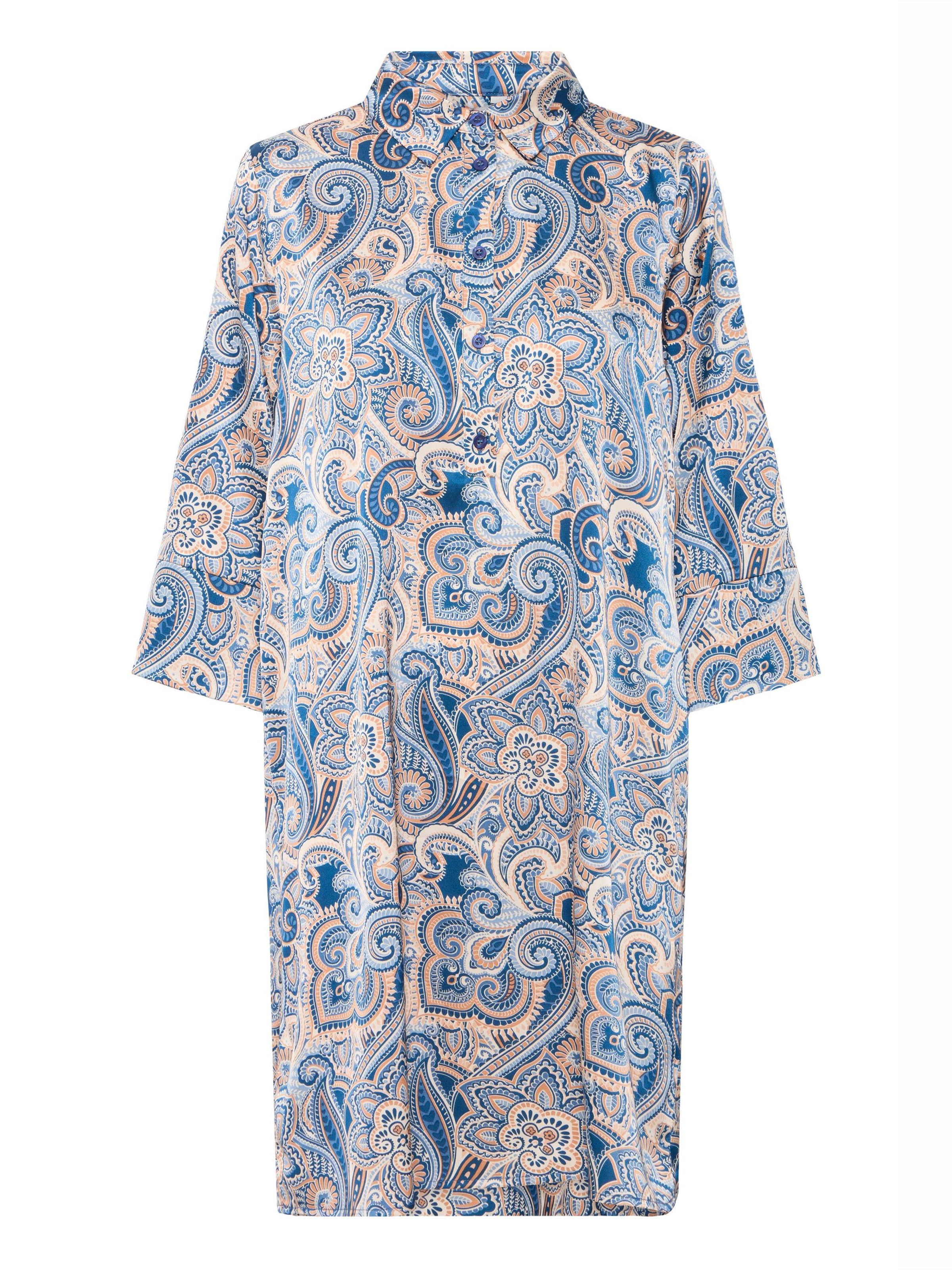 b.young - Vestidos camiseiros 'Hilly' em azul: frente