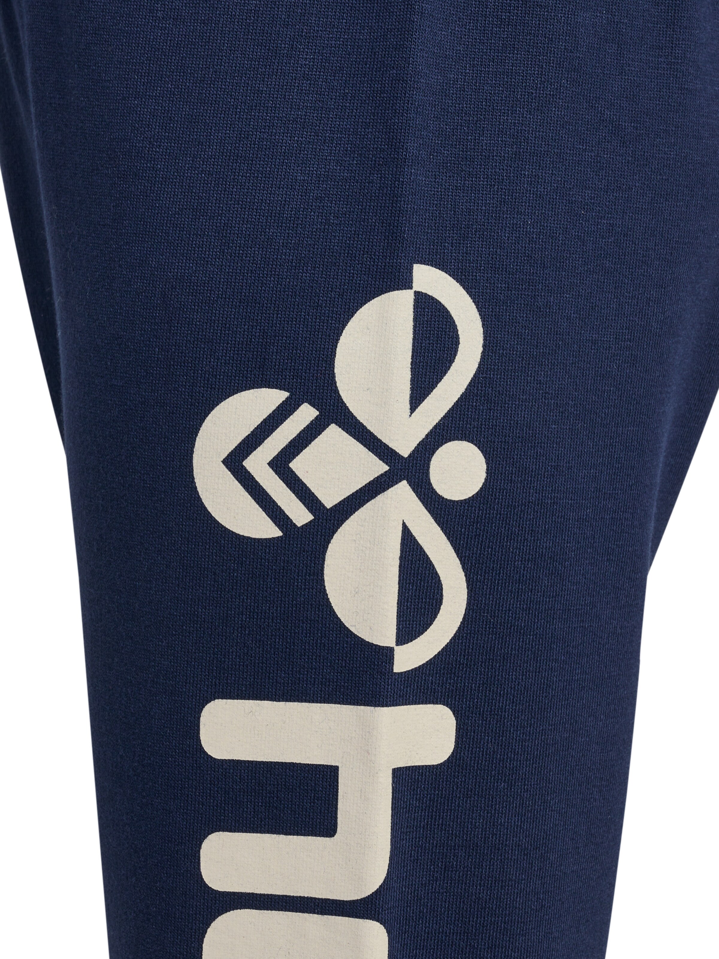 Hummel Tapered Broek 'Lime' in Blauw