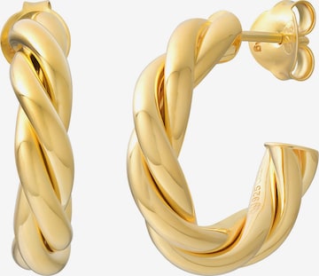 Boucles d'oreilles caï en or : devant