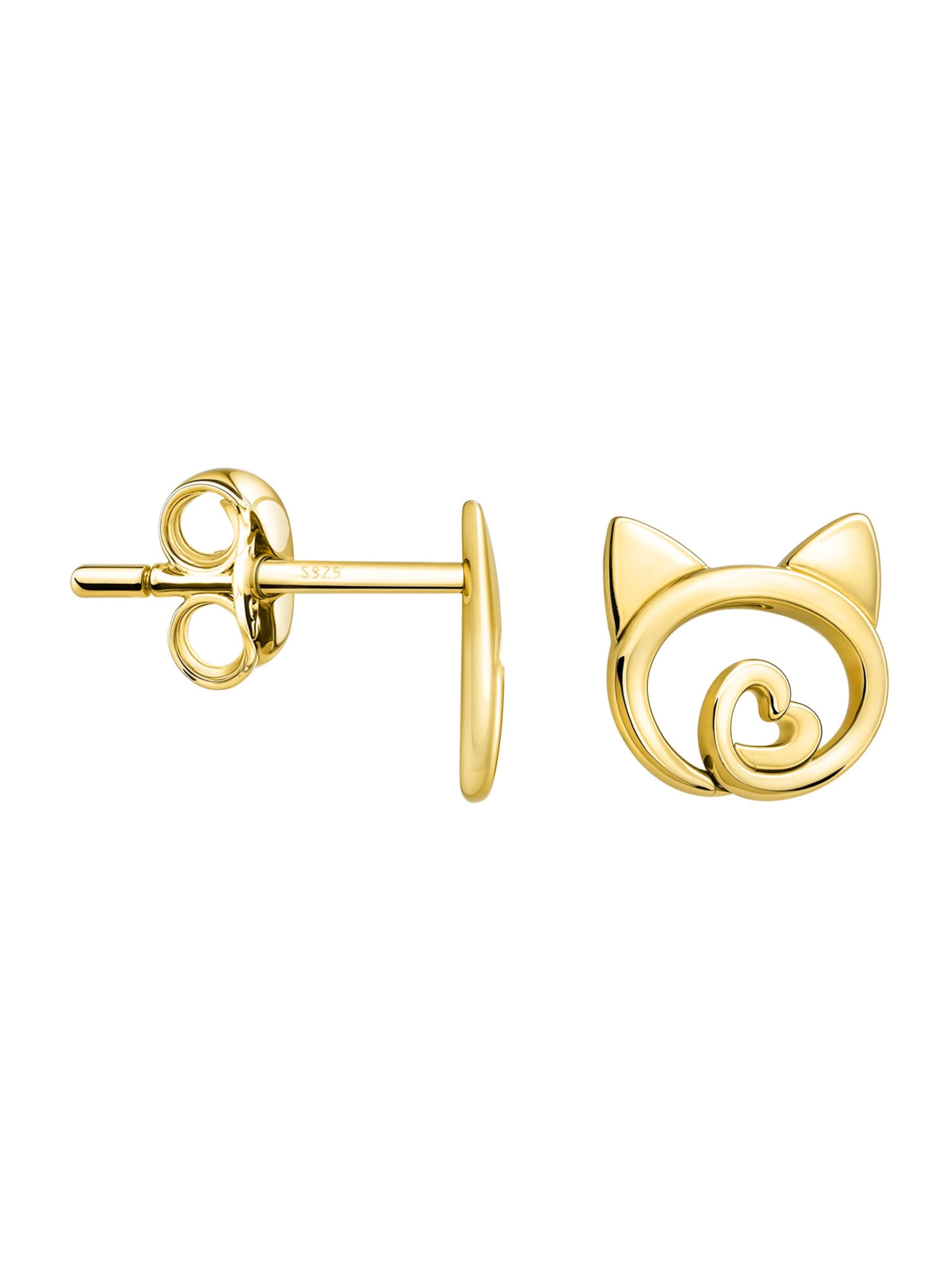 Sofia Milani Ohrringe 'Cat'‌‌‌‌ in Gold: Vorderseite