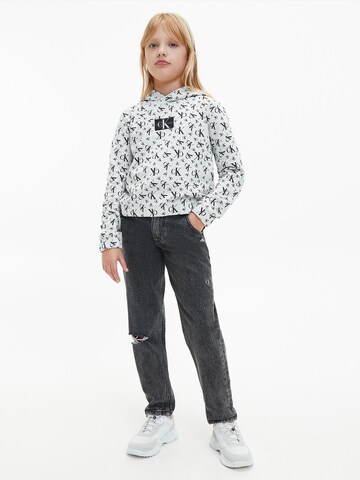 Calvin Klein Jeans كنزة رياضية بلون رمادي