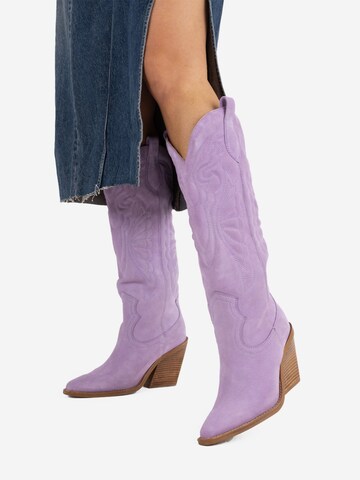 BRONX Cowboy Boots 'New-Kole' in Purple