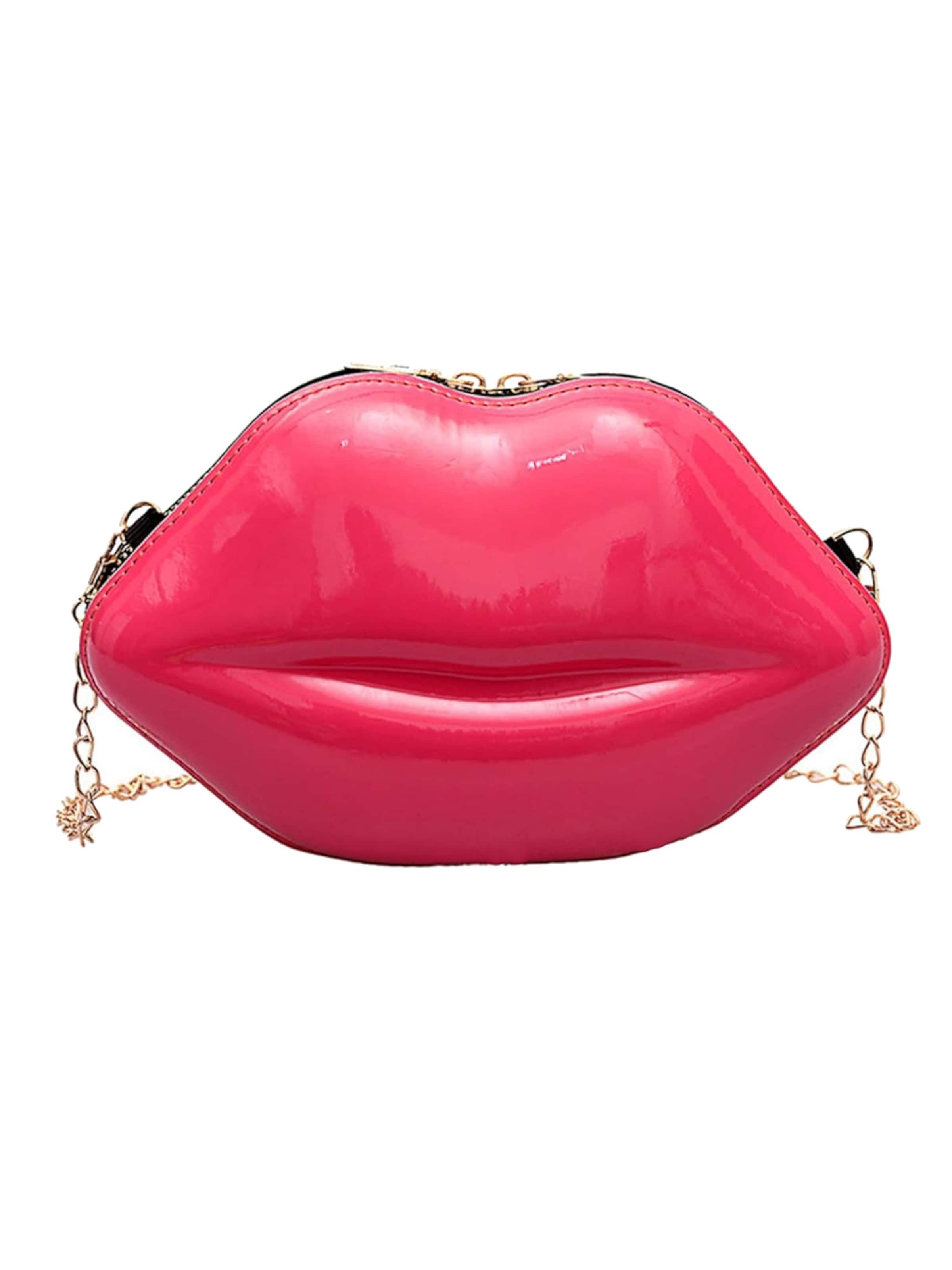 Tomshop24-7 Clutch 'Glänzende Lippen' in Pink: front