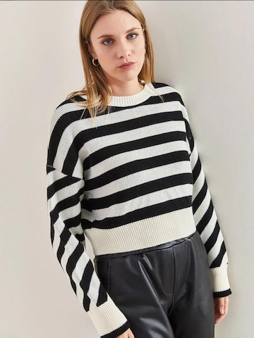 Pull-over oversize Bianco Lucci en blanc