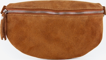 lePelou Fanny Pack 'VALENTINA small' in Brown: front
