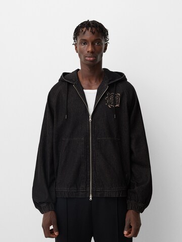 Bershka Between-Season Jacket in Black: front