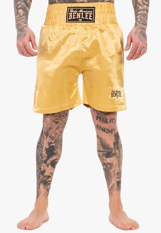 Regular Pantalon de sport Benlee en or : devant