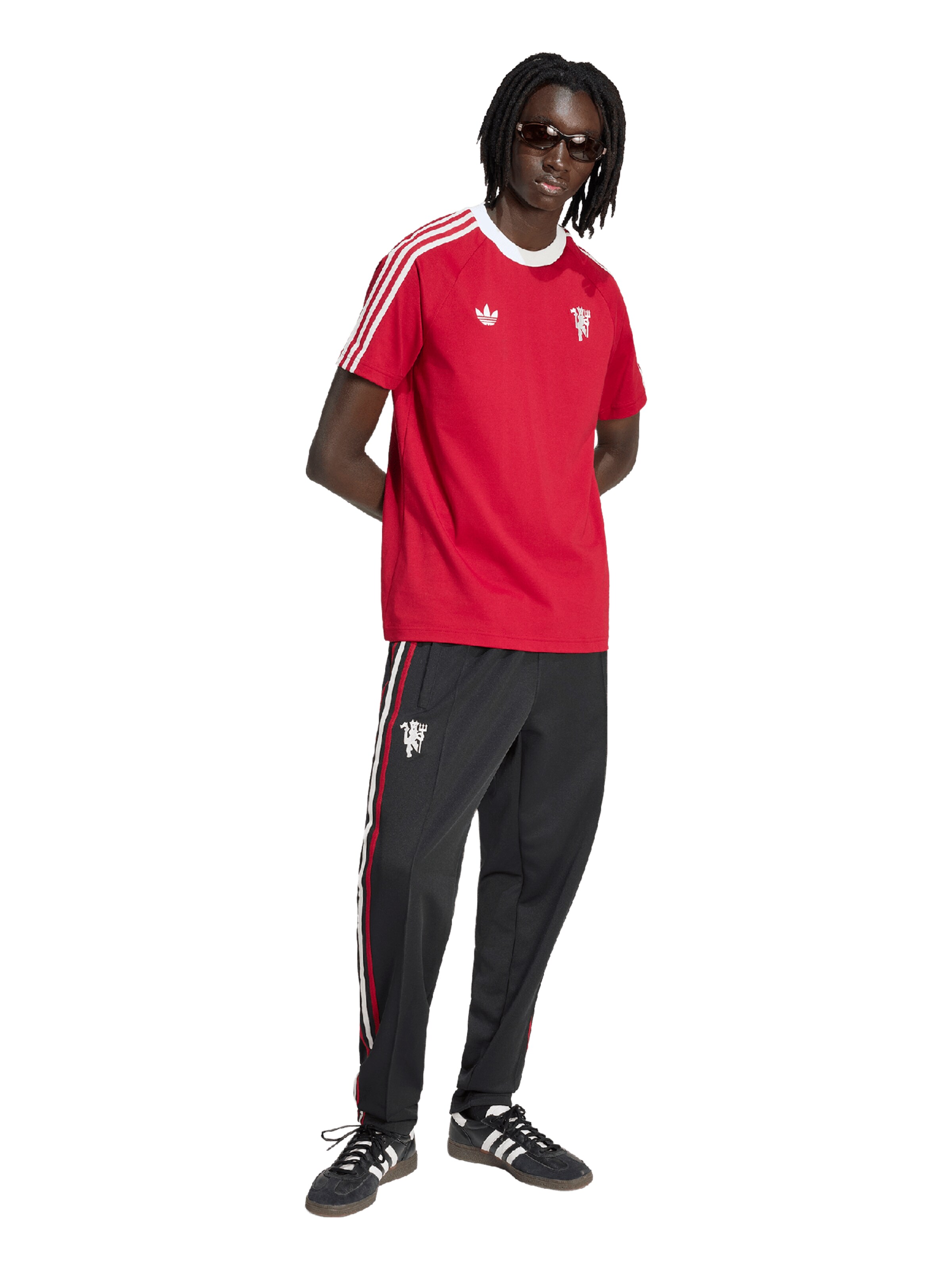 juoda ADIDAS PERFORMANCE Standartinis Sportinės kelnės 'Manchester United'