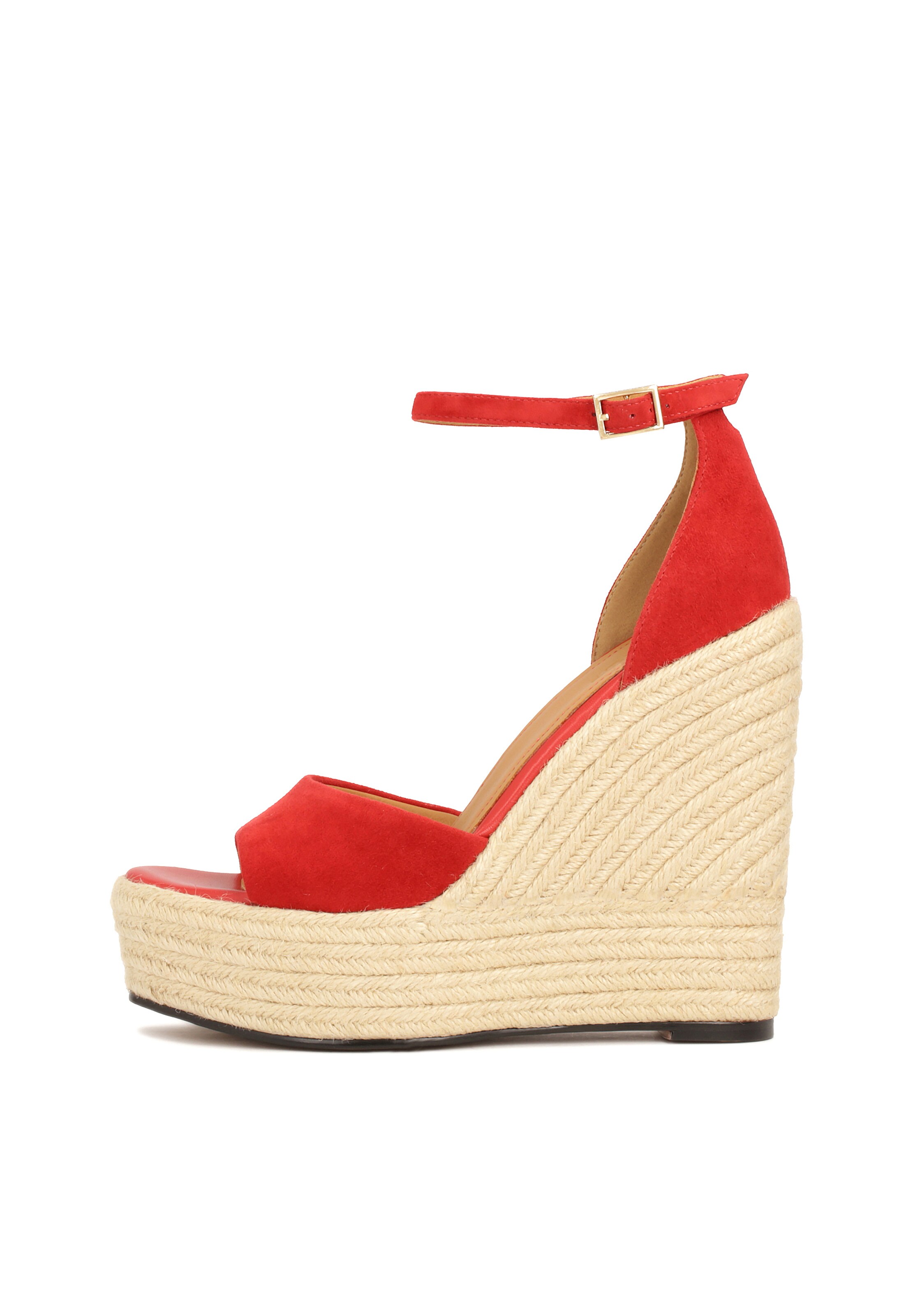 Kazar - Sandalias con hebilla en rojo: frente