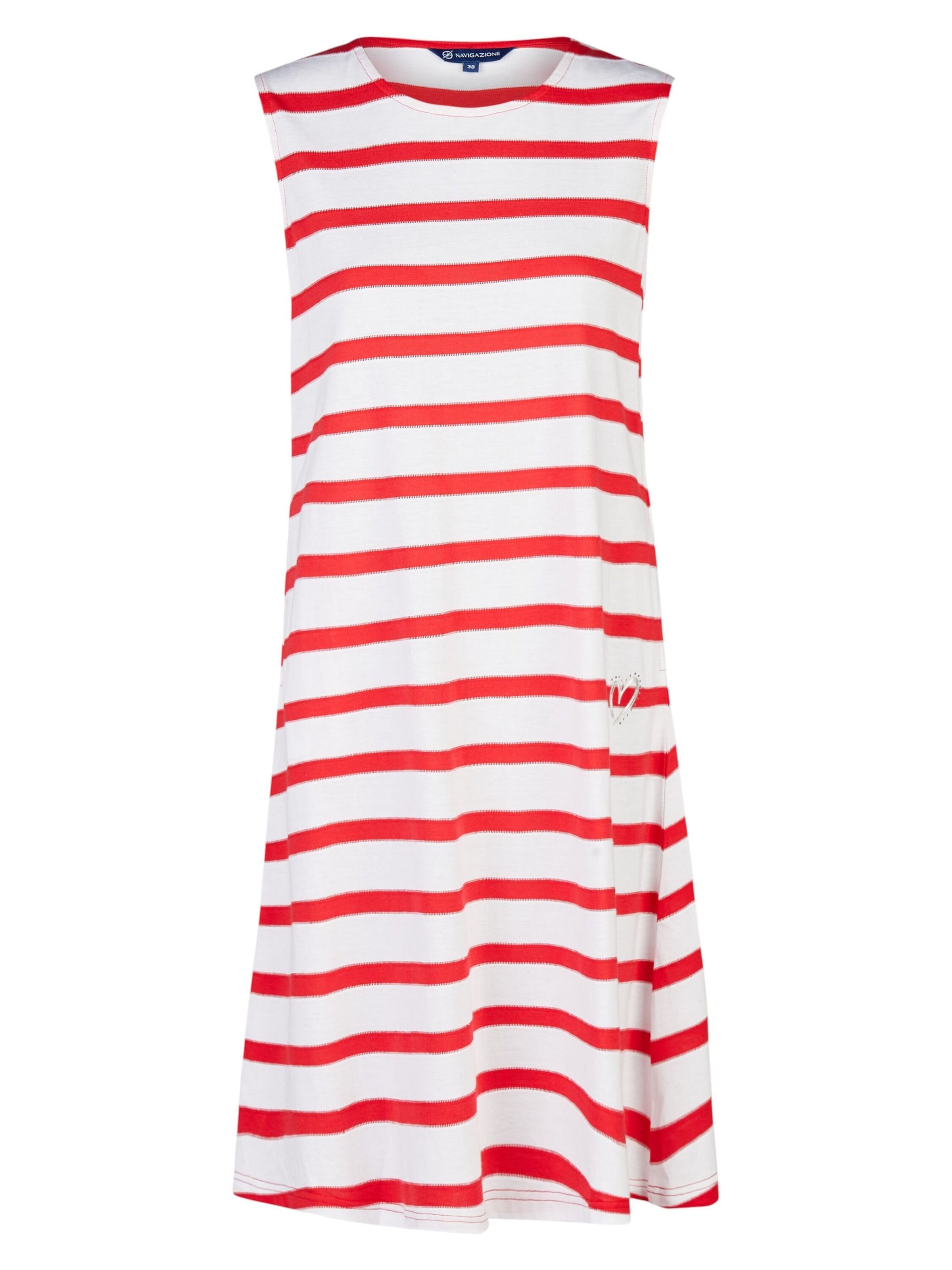 Navigazione Kleid in Midilänge in Rot: Vorderseite