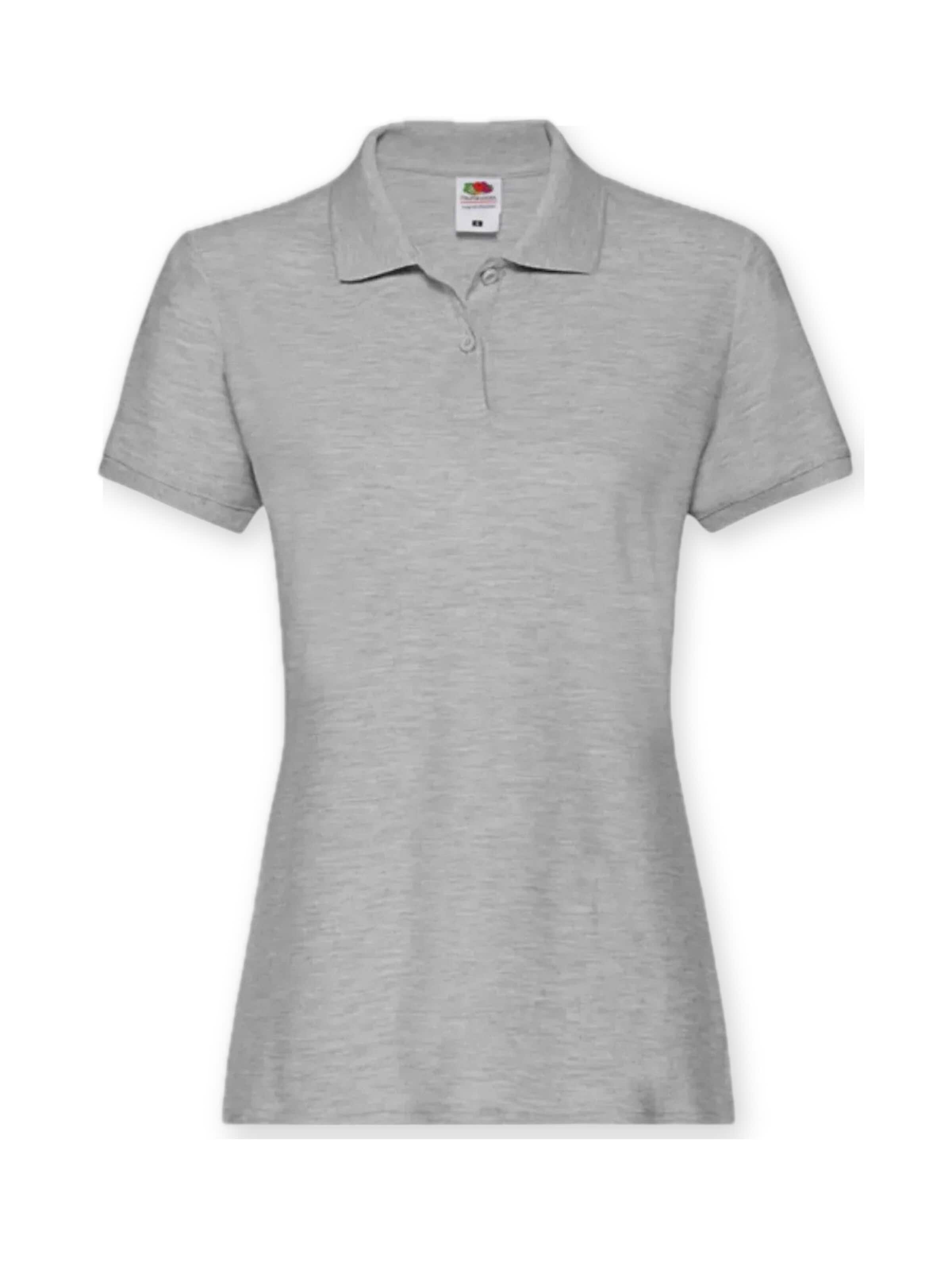 Maglietta 'Womens premium short sleeve polo' di FRUIT OF THE LOOM in grigio: frontale