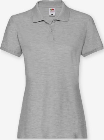 Maglietta 'Womens premium short sleeve polo' di FRUIT OF THE LOOM in grigio: frontale