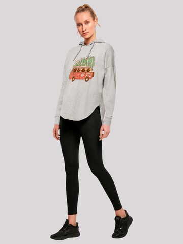 F4NT4STIC Sweatshirt 'Groovy Christmas Camper Van' in Grijs