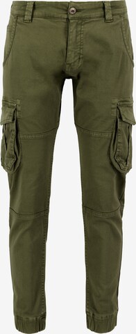 ALPHA INDUSTRIES - Calças cargo 'Army' em verde: frente