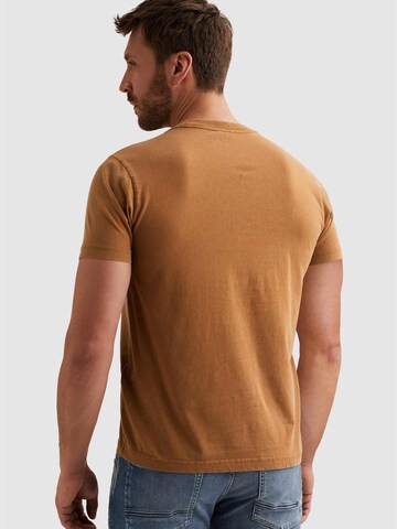 PME Legend Koszulka 'T-shirt with a garment-dye wash and badge' w kolorze pomarańczowy