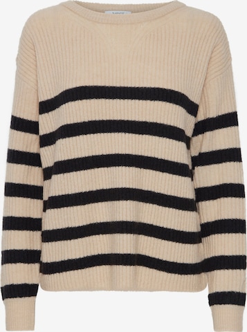 b.young Sweater 'Onema Oneck' in Beige: front