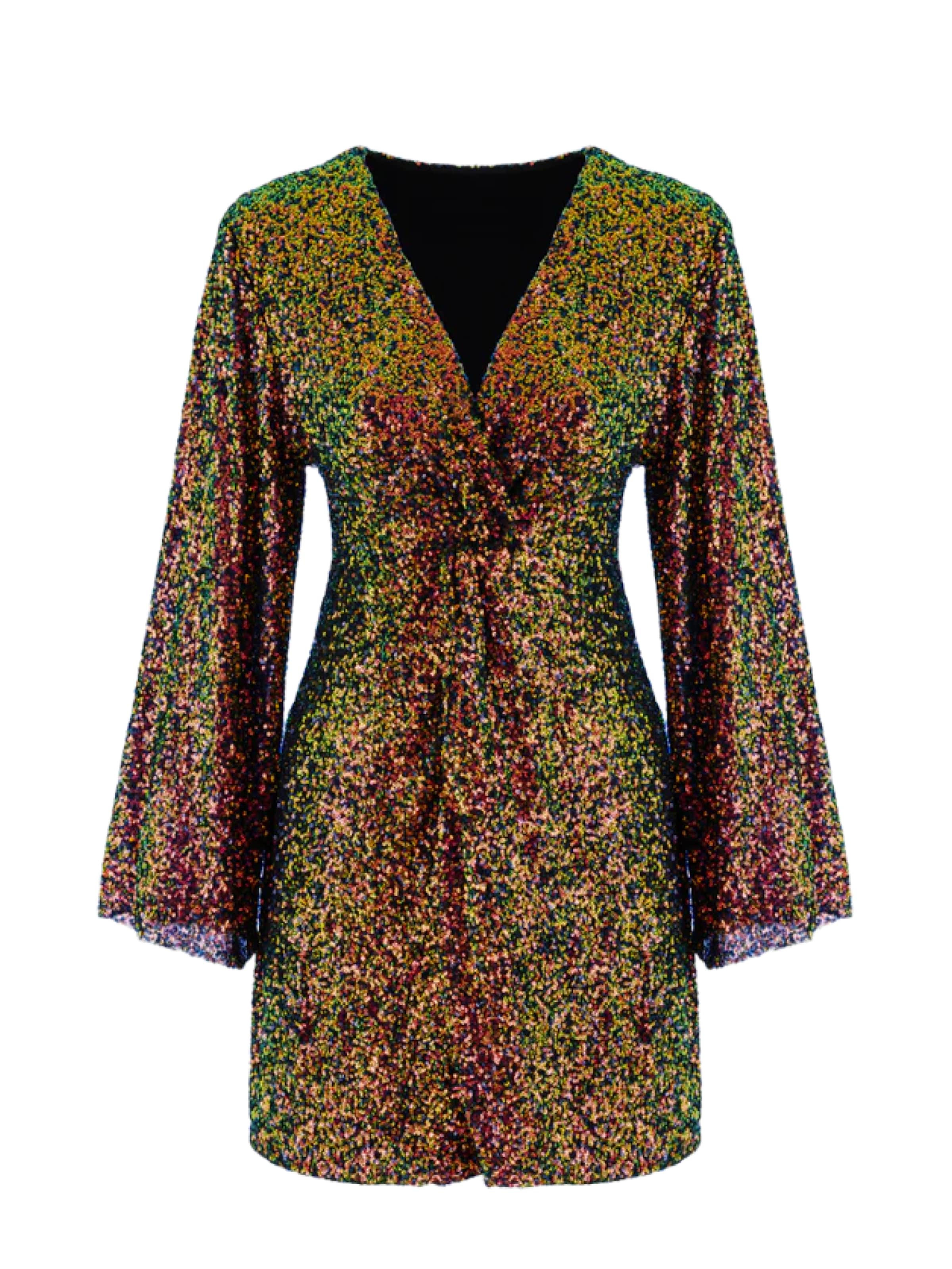 No Matter What Cocktail Dress in Yellow / Kiwi / Rusty red / Black, Item view