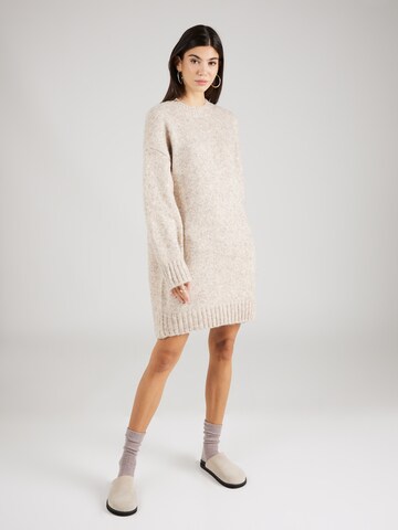 TOPSHOP - Vestido de punto en beige: frente