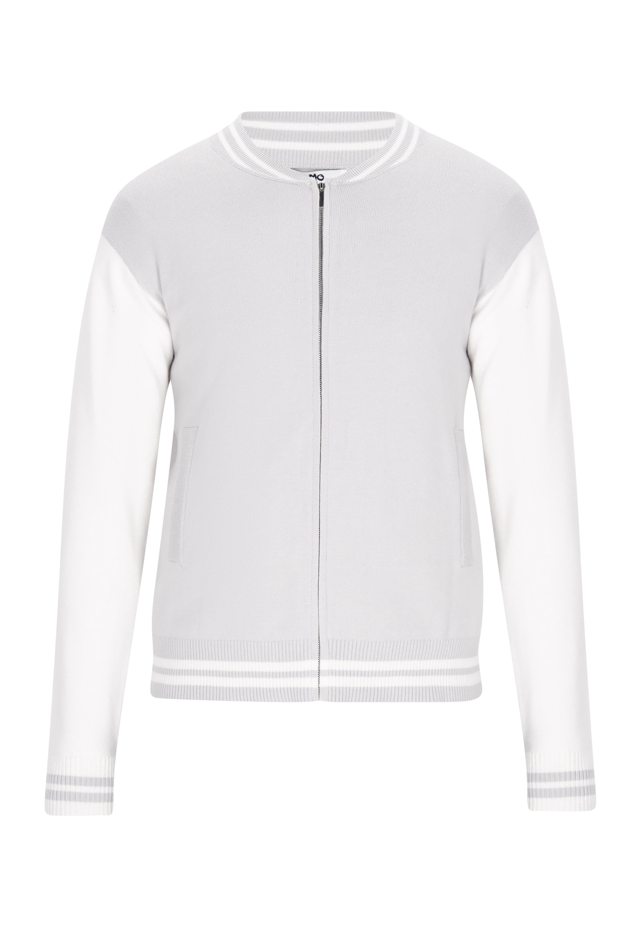 MO Вязаная кофта в Серый: спереди