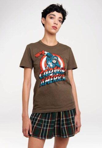 LOGOSHIRT Shirt in Groen: voorkant