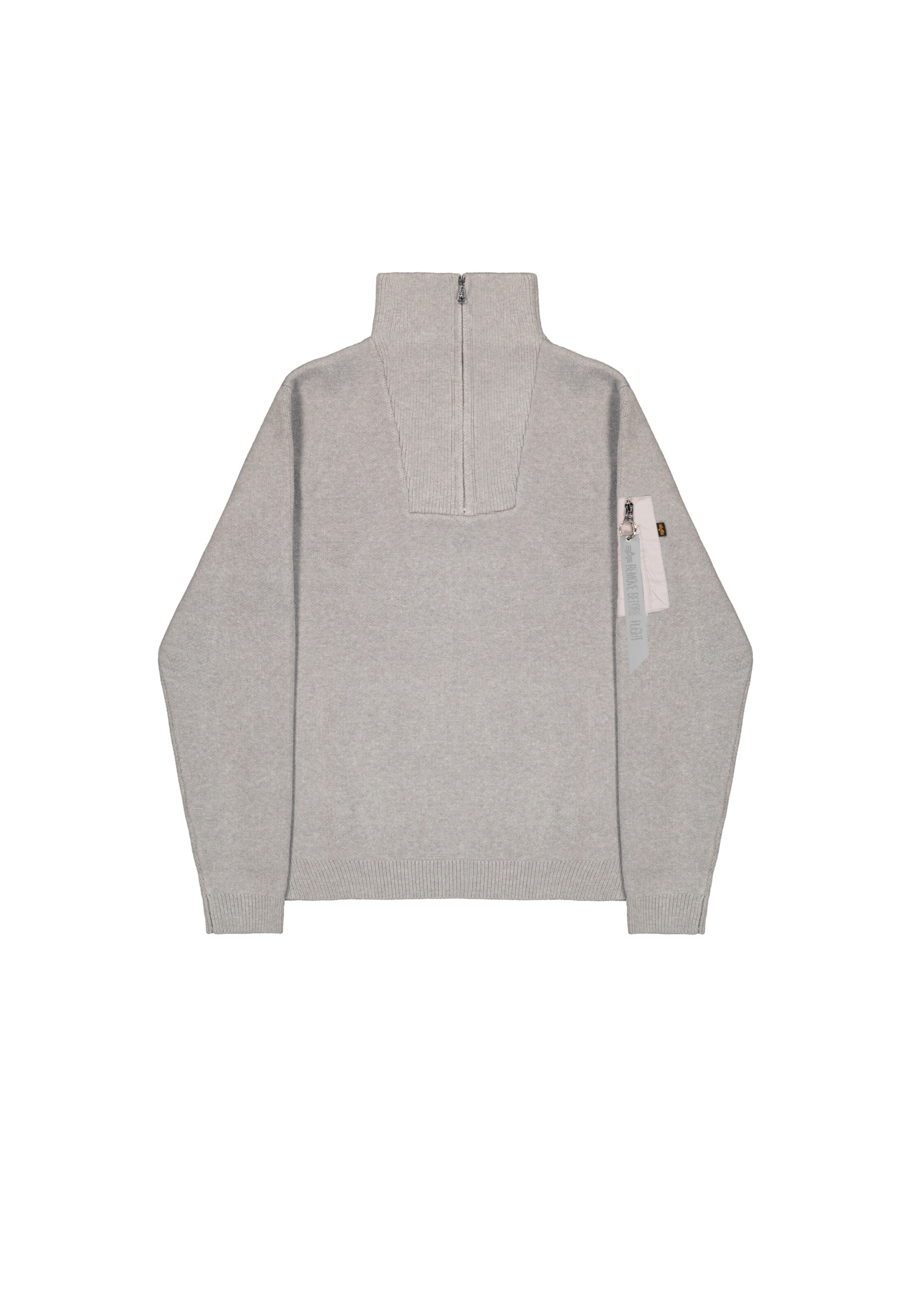 ALPHA INDUSTRIES Sweater in Silver: front