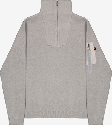 ALPHA INDUSTRIES Sweater in Silver: front