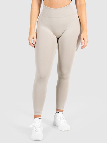 Smilodox Skinny Leggings 'Amaze Scrunch' in Beige: voorkant