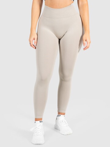 Smilodox Skinny Sportbroek 'Amaze Scrunch' in Beige: voorkant