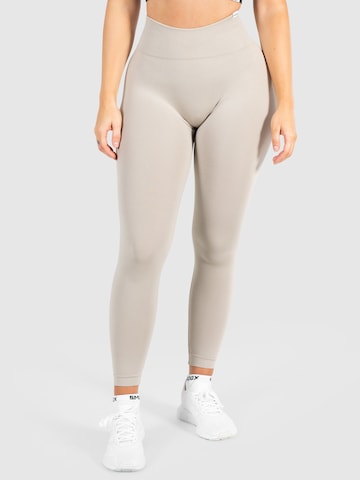 Skinny Pantalon de sport 'Amaze Scrunch' Smilodox en beige : devant