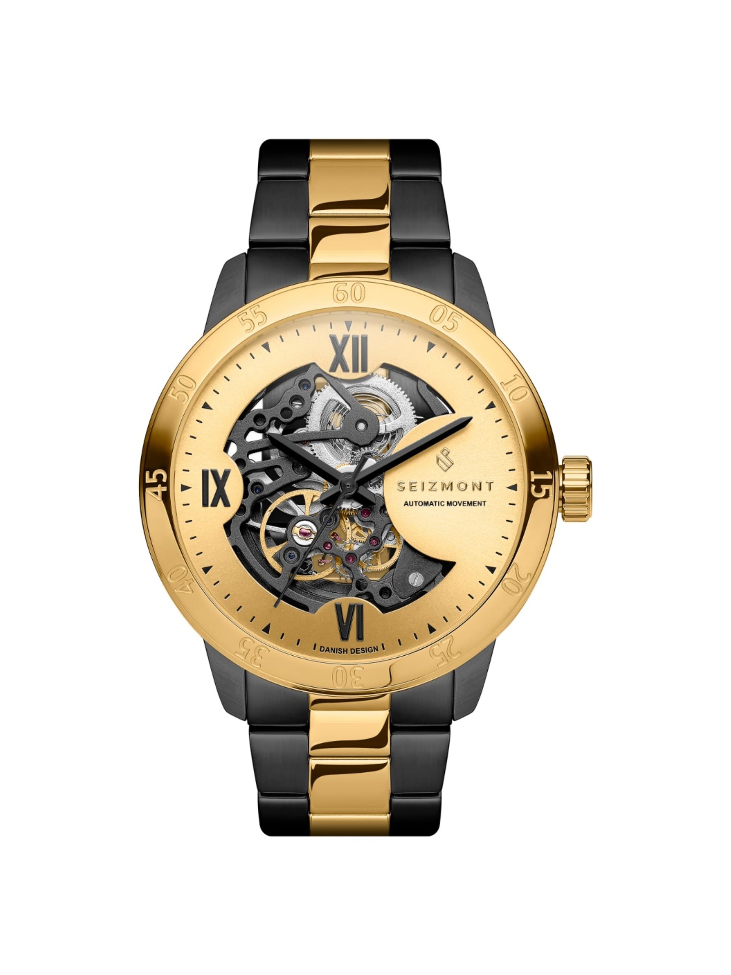 Seizmont Analog watch 'Dante II' in Gold: front