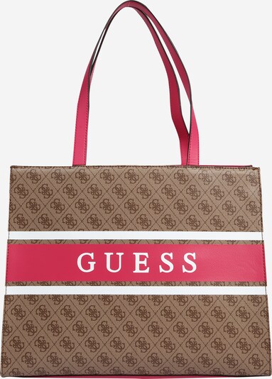 Borsa a mano 'MONIQUE' GUESS di colore marrone / rosa / bianco, Visualizzazione prodotti
