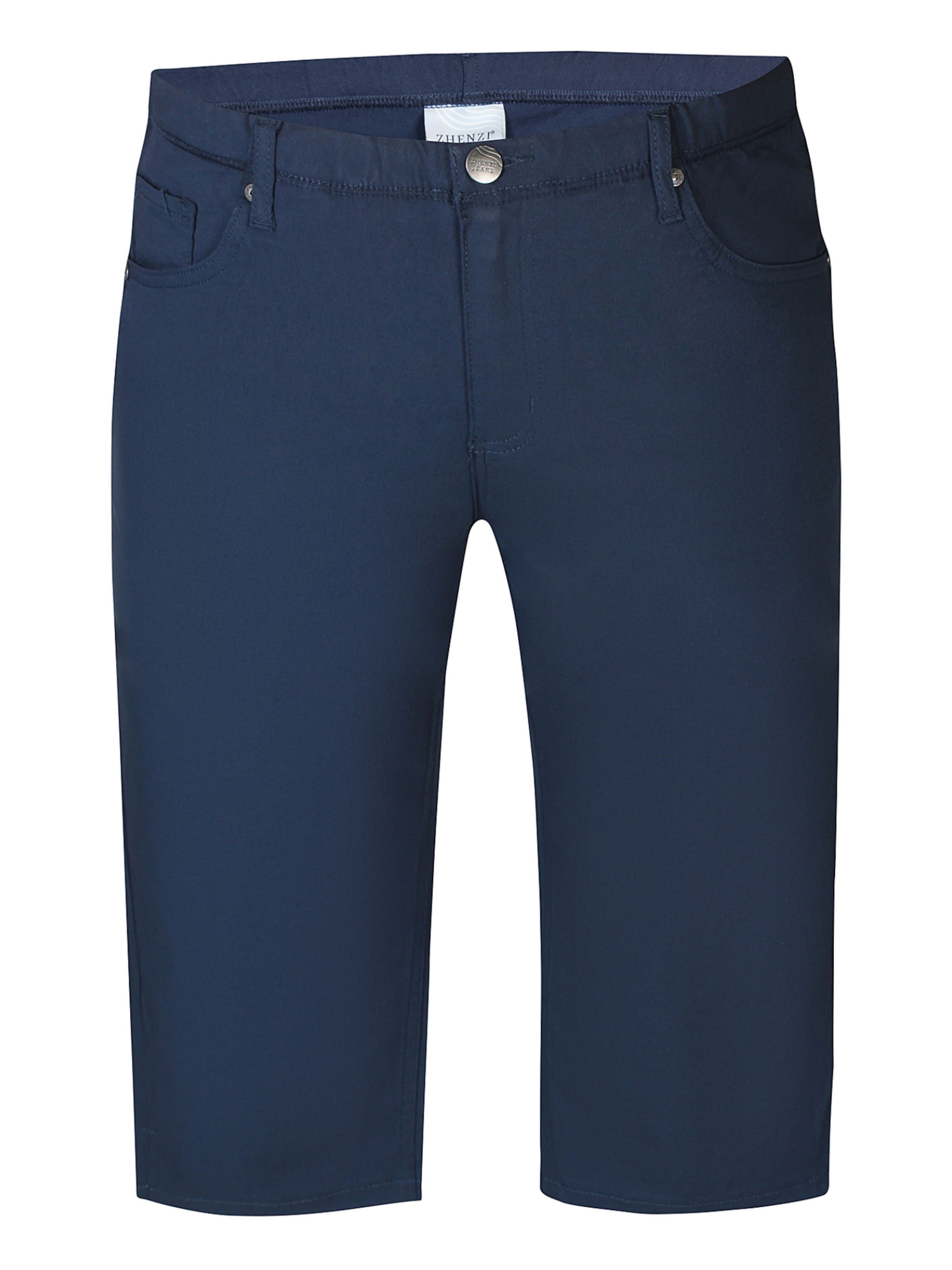 Zhenzi Regular Broek 'Twist 189' in Blauw: voorkant
