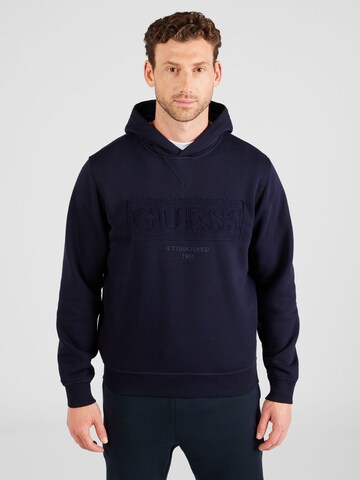 GUESSSweater majica 'BEAU' - plava boja: prednji dio